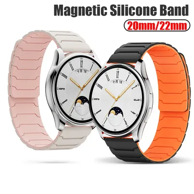 20 mm 22 mm Magnetschlaufenband für Samsung Galaxy Watch 7 6 5 4 40 mm 44 mm Silikonarmband für Huawei Watch GT5 4 3Pro 46 mm Ultimate Image