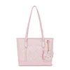 Cartoon Hello Kitty Bedruckte Handtasche Damen Große Kapazität Rosa Handtasche Büro Umhängetasche