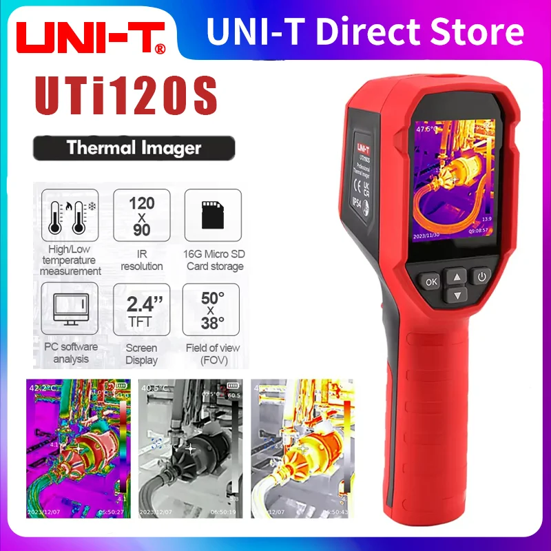 UNI-T Wärmebildkamera UTI160S UTI120S Wärmebildkamera Fußbodenheizungsdetektor PCB Schaltungstest IP54 Image