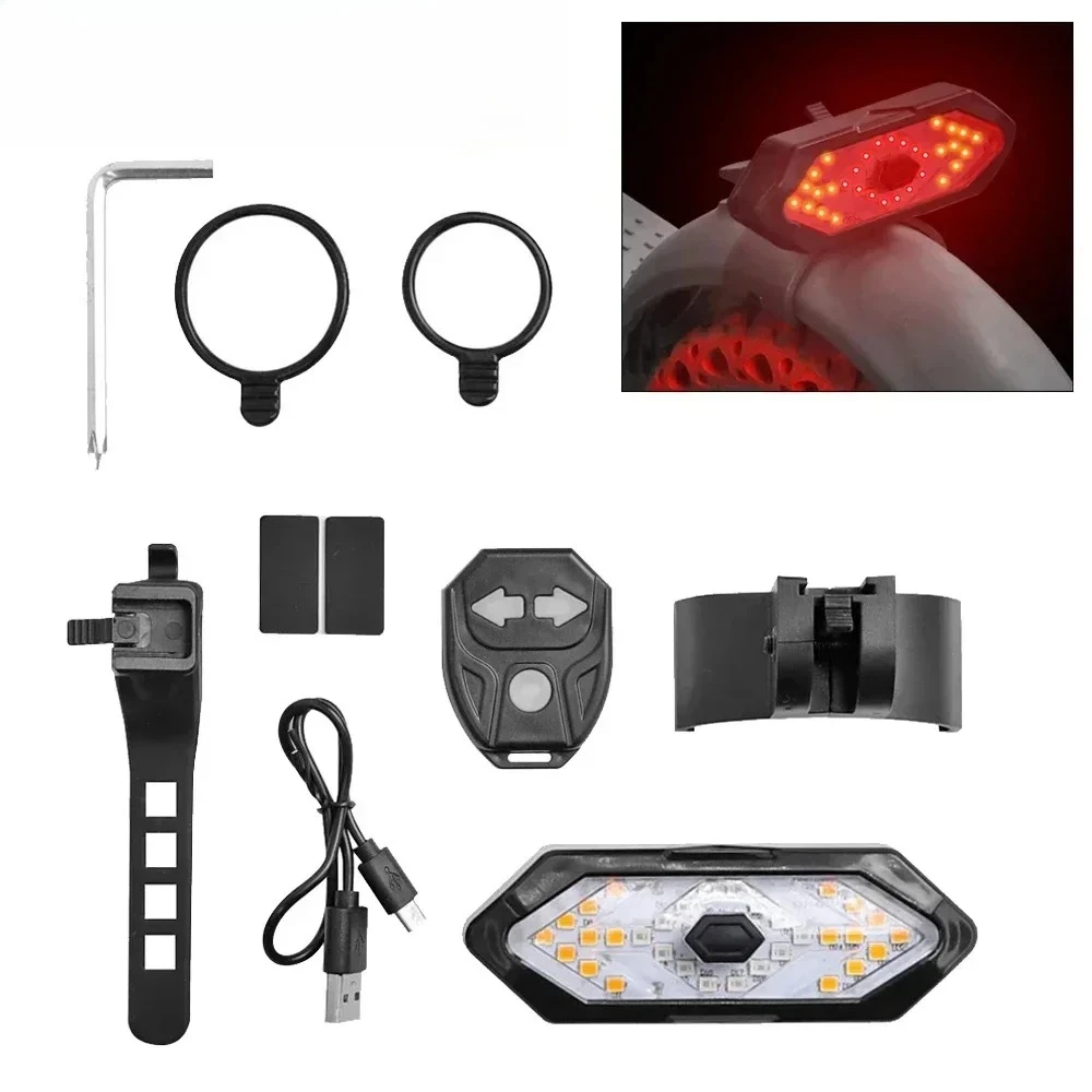 Blinker Hinten Lampe USB Aufladbare Wasserdichte Sicherheit Warnung LED Blinker Licht Für Xiaomi M365 Pro 2 MI3 MI4 E-Roller Image