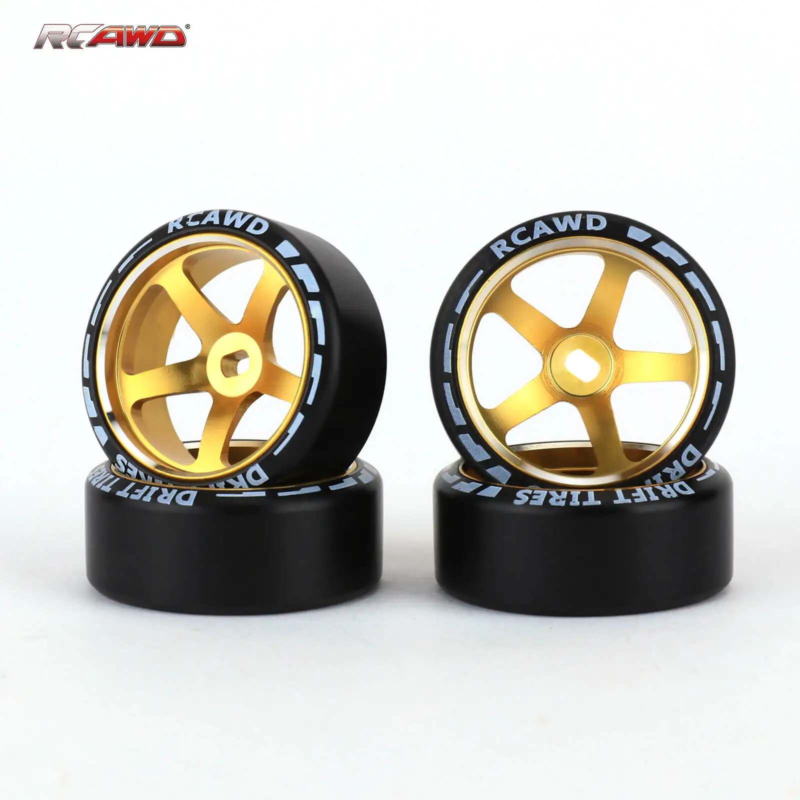 RCAWD Legierung RC Felge + RC Driftreifen für 1/28 MINI-Z AWD AMZ MINI-Q AMR GLA DRZ MINI-D IW04M XRX BZ IW05 IW06 Image