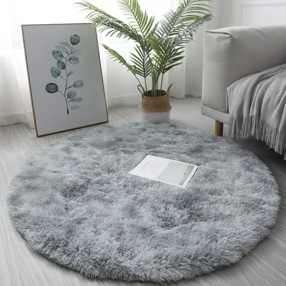 Niedlicher, rutschfester, runder, weicher, zotteliger Teppich, moderne runde Teppiche für Kinderzimmer, Fluffie, zottelige runde Teppiche für Babyzimmer-Dekoration, Salon Image