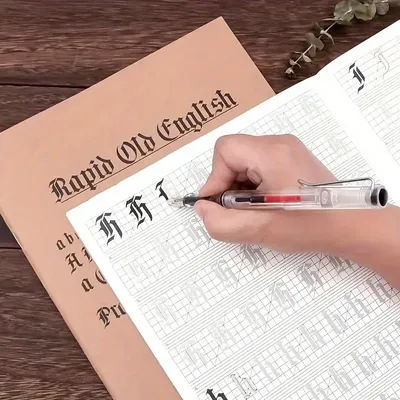 English Calligraphy and Gothic Calligraphy Copying Workbook Beautiful English font Learn English