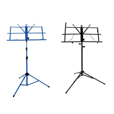 Foldable Music Stand Tripod Stand Stainless Steel Desktop Music Sheet Adjustable Holder with Bag