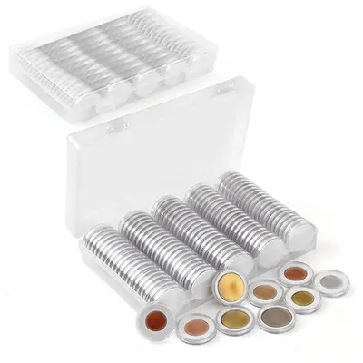 100pcs 30mm Transparent Coin Cases Coins Storage Capsules Protection Box Container Holder Coin