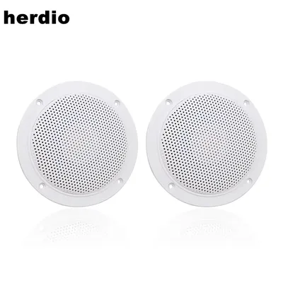 Herdio 4‘’ 160W Marine Waterproof Celling Speakers Motorcycle For ATV UTV Golf Boat UV-Proof Outdoor