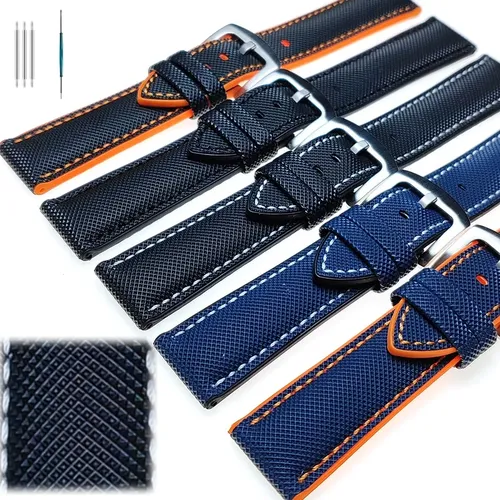Bracelet de montre universel en Fiber de Nylon, 20 22 24mm, pour Omega Seiko IWC Hamilton Oris Panerai, Bracelet en caoutchouc pour hommes et femmes