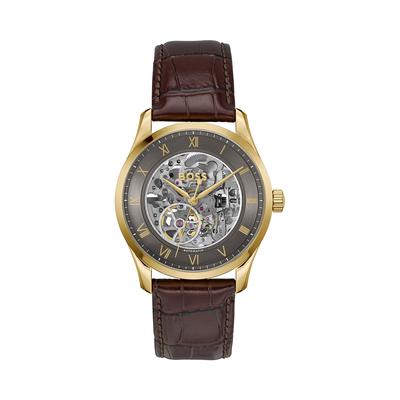 Boss Hugo Boss Principle Skeleton Watch, 41mm - Gray/Black