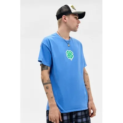 UO Blue Lucky F*cker T-Shirt - Blue S at Urban Outfitters