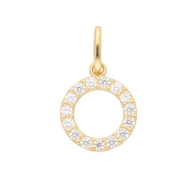 Ketten-Anhänger ADELIA´S "Damen 333 Gold Anhänger mit Zirkonia Ø 8,6 mm", gold, Schmuckanhänger, Damen, Gold, mit Zirkonia für Damen Image