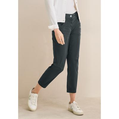Stoffhose CECIL, Damen, Gr. 36, Länge 26, slate khaki, Web, 97% Baumwolle, 3% Elasthan, unifarben, casual, slim fit normal, Hosen, 4-Pocket Style Image
