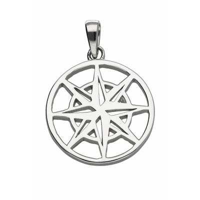 Ketten-Anhänger ADELIA´S "Damen 925 Silber Anhänger Kompass Ø 16,7 mm", silber, Schmuckanhänger, Damen, Silber 925 (Sterlingsilber), für Damen Image