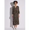 Midikleid STREET ONE, Damen, Gr. 38, EURO-Größen, braun (cub braun), Stoff, 100% Viskose, animal-print, casual, comfort fit Midi, Rundhals, 3/4-Ärmel Bündchen, Kleider, aus Viskose