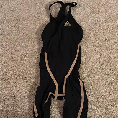 Adidas Swim | Adidas Black And Gold Tech Swimsuit 26 Gorgeous Usa Swimming Venzo Fina Tyr | Color: Black/Gold | Size: 26