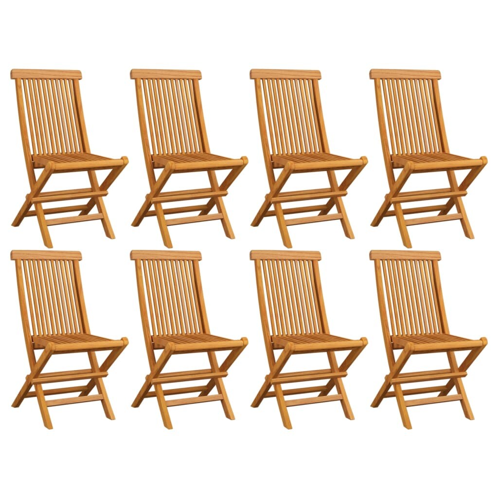 vidaXL Klappbare Gartenstühle 8 Stk. Massivholz Teak Image