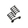 10 Stück schwarze Türgriffe aus Aluminiumlegierung, T-Stab-Stick, Küchenschrank, Lochmitte 96 mm