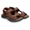 Sandale PANAMA JACK "Salton", Herren, Gr. 40, braun (dunkelbraun), Nappaleder, vintage, casual, Schuhe, Sommerschuh, Klettschuh, Outdoorsandale mit weicher Innensohle