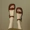 2025 Summer Women Sandals Low Heels Basic Genuine Leather Concise Office Plus Size 35-42 Ladies