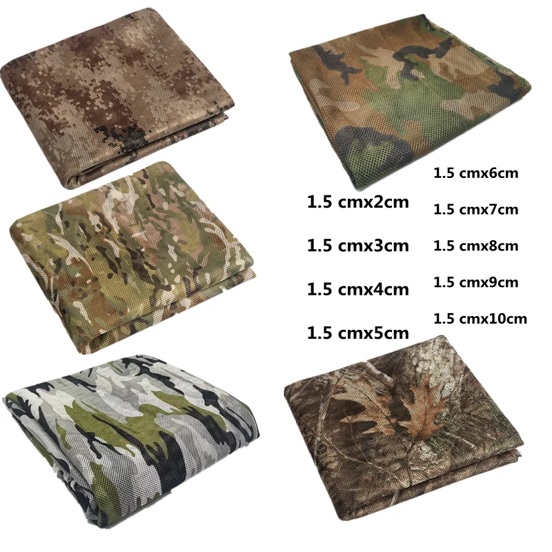 Camouflage Sackleinen Mesh Stoff Sonnenschutz Schatten Camo Net Gartenzaun Dekoration Outdoor 1,5 m breite Markisenabdeckung Image