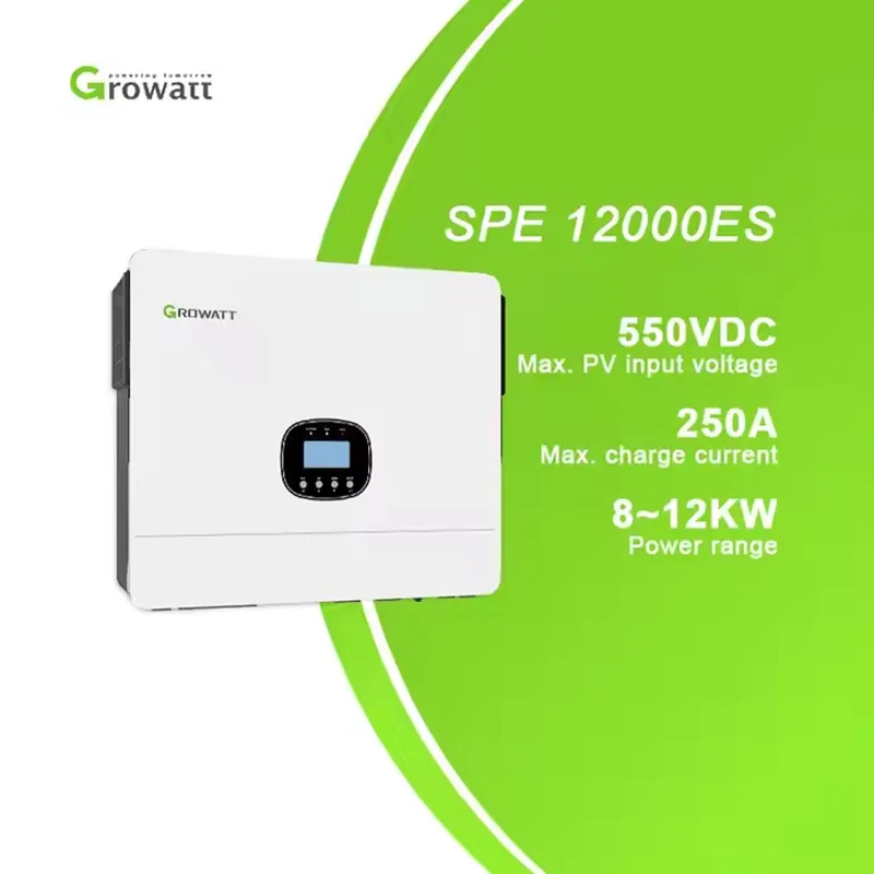 Growatt 12000 W Hybrid-Solar-Wechselrichter SPE 12000 ES 12 kW 230 V On Off Grid einphasiger Dual-Mppts-Wechselrichter Image