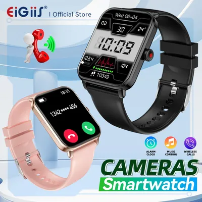 EIGIIS 2025, neue lässige Smartwatch, kabelloser Anruf, Fitness-Tracker mit Herzfrequenzmesser, Schlaf-Tracker, Schrittzähler, Smartwatch Image