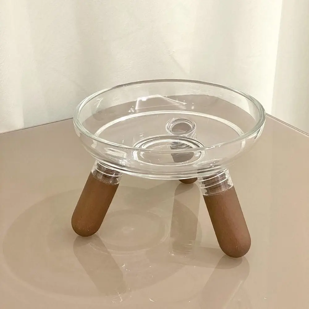 Ins durchsichtiger Katzen- und Hundenapf, erhöhte Höhe zum Schutz des Halses, Trinkwasser, großer Durchmesser, luxuriöser, transparenter Futternapf für Haustiere Image
