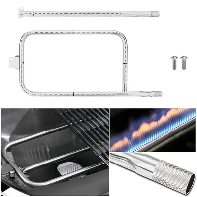 Edelstahl brenner rohr mit Schrauben p-Typ Grill brenner rohr gerades Brenner rohr für Weber q300/q320 q3000/q3200 Gas grill