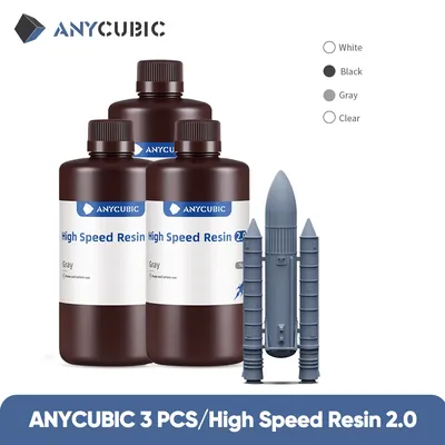 ANYCUBIC 3PCS High Speed Resin 5X Faster Printing Speed Low Viscosity UV Resin for Photon Mono M7
