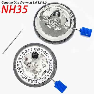 Original NH35A Premium Mechanical Movement NH35 White Date wheel 24 Jewels Automatic Self-winding