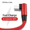 USB Micro Cable 3A 90 Degree Elbow Data Cable Charger Cord for Samsung Xiaomi Mobile Phone