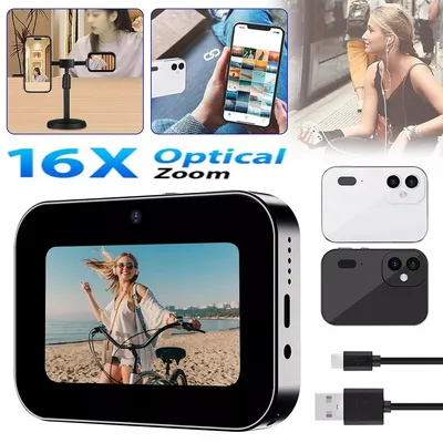 64GB IR Night Vision Digital Camera HD 4K Camera Recorder Music Player With 3 Lens Touch Panel 16X