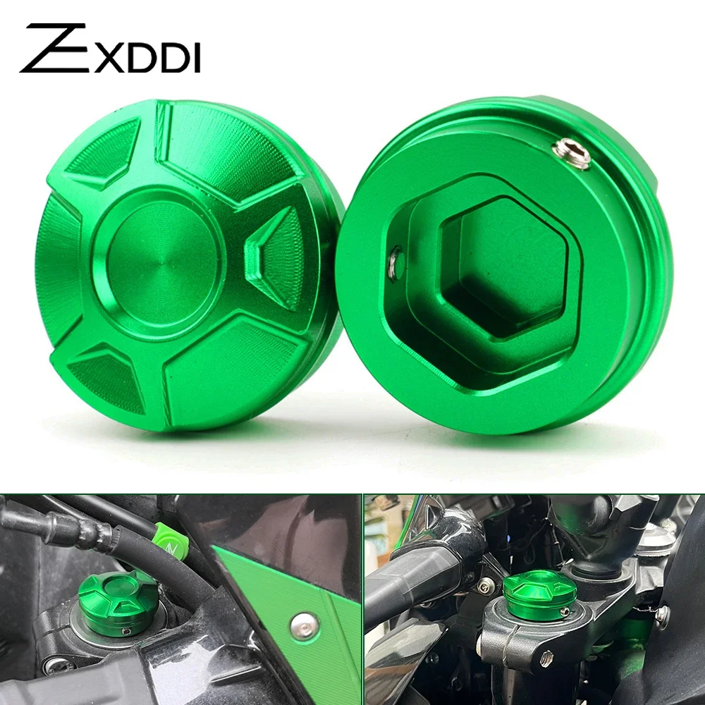 Capuchon de colonne trois étoiles en aluminium, couvercle décoratif, capuchons de garniture, accessoires de moto, Kawasaki Z900 Z 900 SE ABS 2017-2023 2024