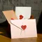 Enveloppes en papier avec boutons de ficelle, enveloppes à fleurs d'amour solides, couverture de cartes d'invitation de fête de mariage bricolage, cadeau rond, 200 g/m², 5 pièces