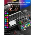Scheda audio live F998 e interfaccia audio con effetti mixer DJ e cambio voce, mixer audio stereo