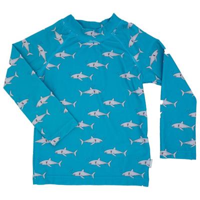 maximo - Kid's Mini Shirt L/S Badestoff Bedruckt UV 50 - Lycra Gr 98/104 blau Image