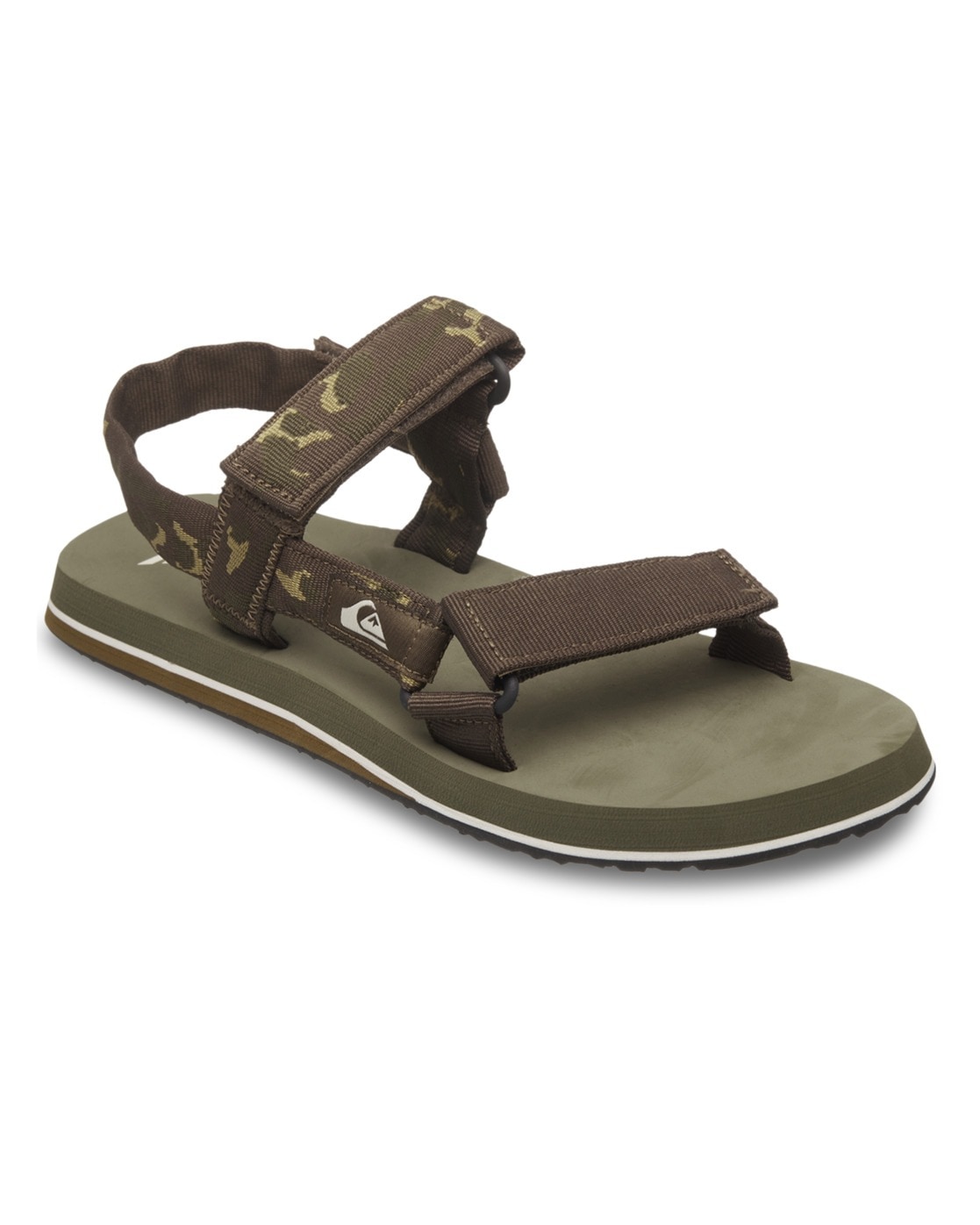 Sandale QUIKSILVER "Monkey Caged", Herren, Gr. 11 (44), grün (camo), Obermaterial: Textil [Chemiefaser] / Außensohle: Gummi, Schuhe Sandale