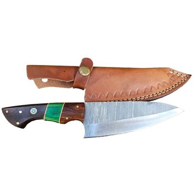 Paladin Damascus Steel Carving Knife 6 in Blade Damascus Steel Wood PE-6DM-CK-2008