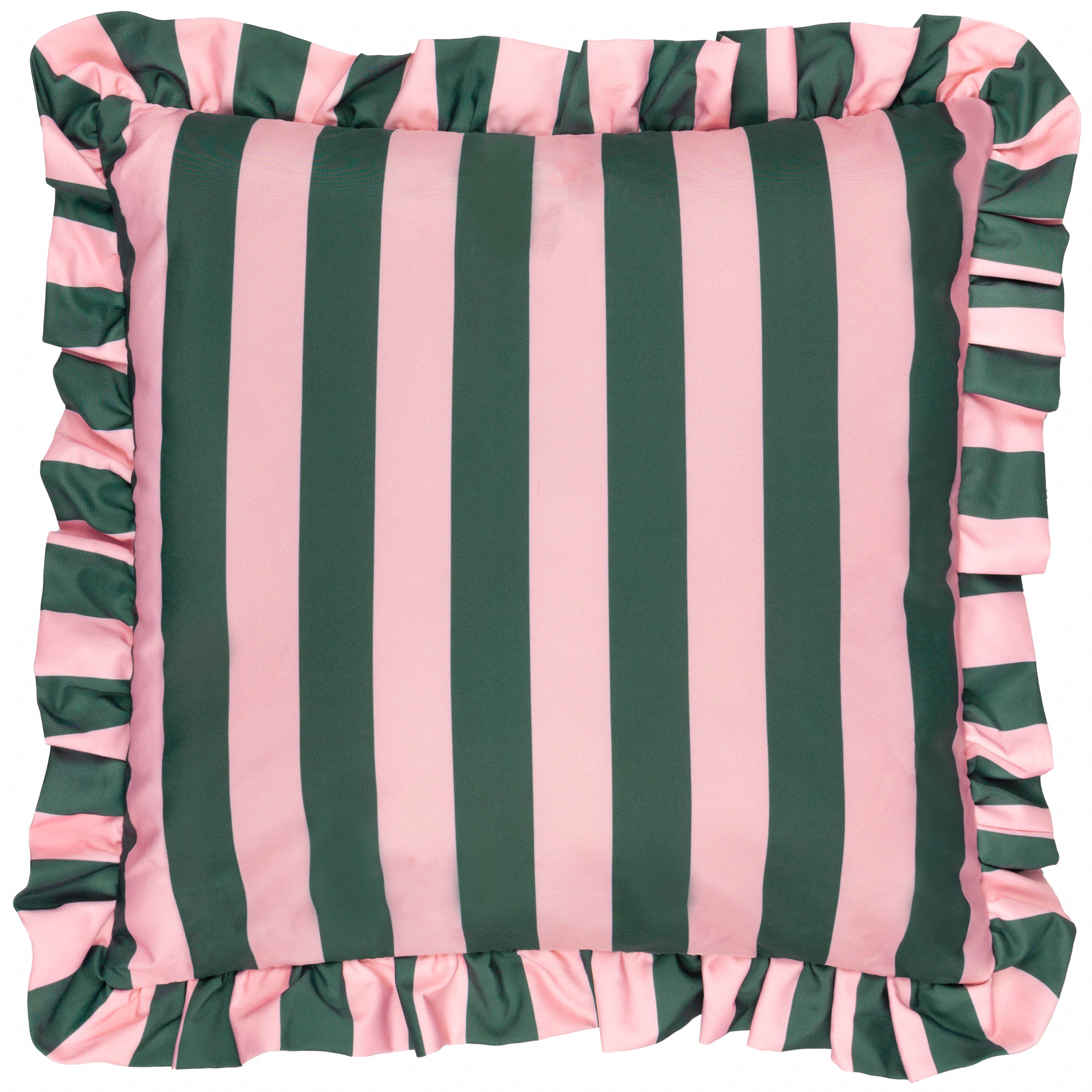 furn. Palm Royale Stripe Ruffle Printed Outdoor Cushion Cover - Multicolour - Size 50 cm x 50 cm | furn. Sale | Discount Designer Brands