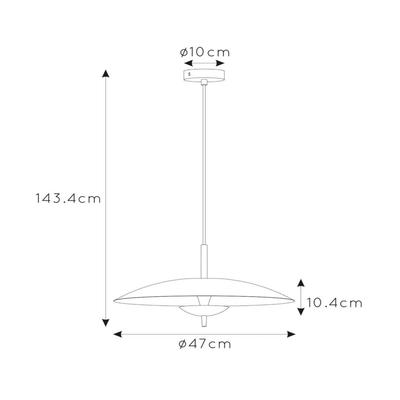Lucide Hängelampe Vulcan, dimmbar, schwarz, für Wohn- / Esszimmer, Metall Image