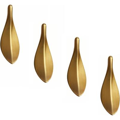 Möbelgriff 4 Einheiten Zinklegierung, Küchenschrankgriff, Blattgoldgriff, Goldener Möbelknopf, Image