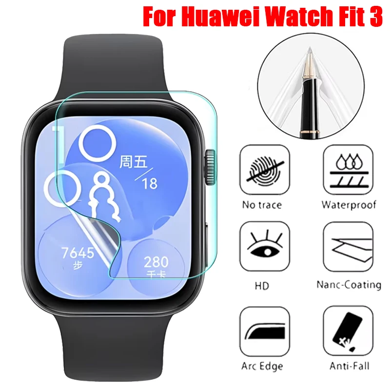1-3PCS Hydrogel Film Für Huawei Uhr Fit 3 HD Weiche Anti-Scratch-Display Schutz Film Für uhr Fit 3 Smartwatch Zubehör Image