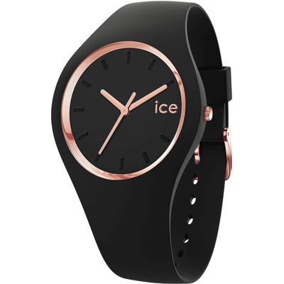 Quarzuhr ICE-WATCH "ICE glam - S37 - 3H", schwarz, Armbanduhren, Damen, Armbanduhr, Damenuhr, Silikonarmband, analog Image