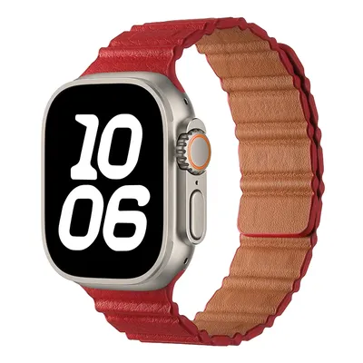 Für Apple Watch Leder-Gliederarmband 44 mm 45 mm 40 mm 38 mm 42 mm Magnetschlaufenarmband iWatch Seires SE 9 678 S10 46 mm 49 mm Ultra 2 Image
