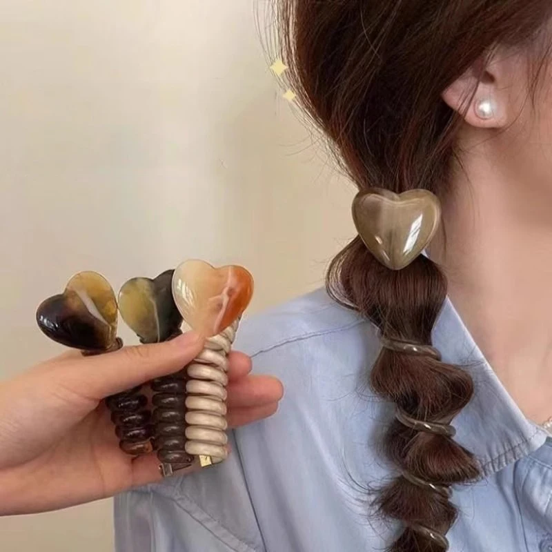 1PC minimalistisches Blasenzopf-Stirnband im japanischen Stil, neuer High-End-Stil für Damen, Liebes-Telefonlinie, Haarschleife, Pferdeschwanz Image
