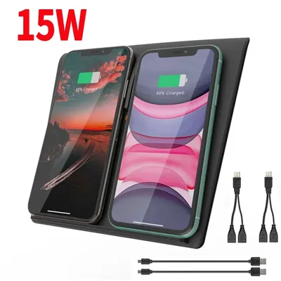 15w Auto kabelloses Ladegerät für Tesla Modell 3 2013-2017 Zubehör intelligentes Schnell ladegerät USB-Anschluss Dual Phone Ladepad