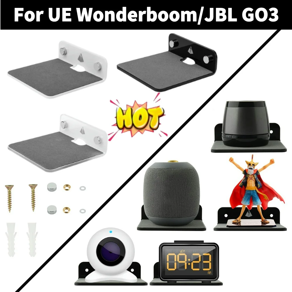 Tragbarer Acryl-Wandhalter, multifunktionaler Lautsprecher, Wandregal für Webcam, Handys, Router für Logitech UE Wonderboom Image