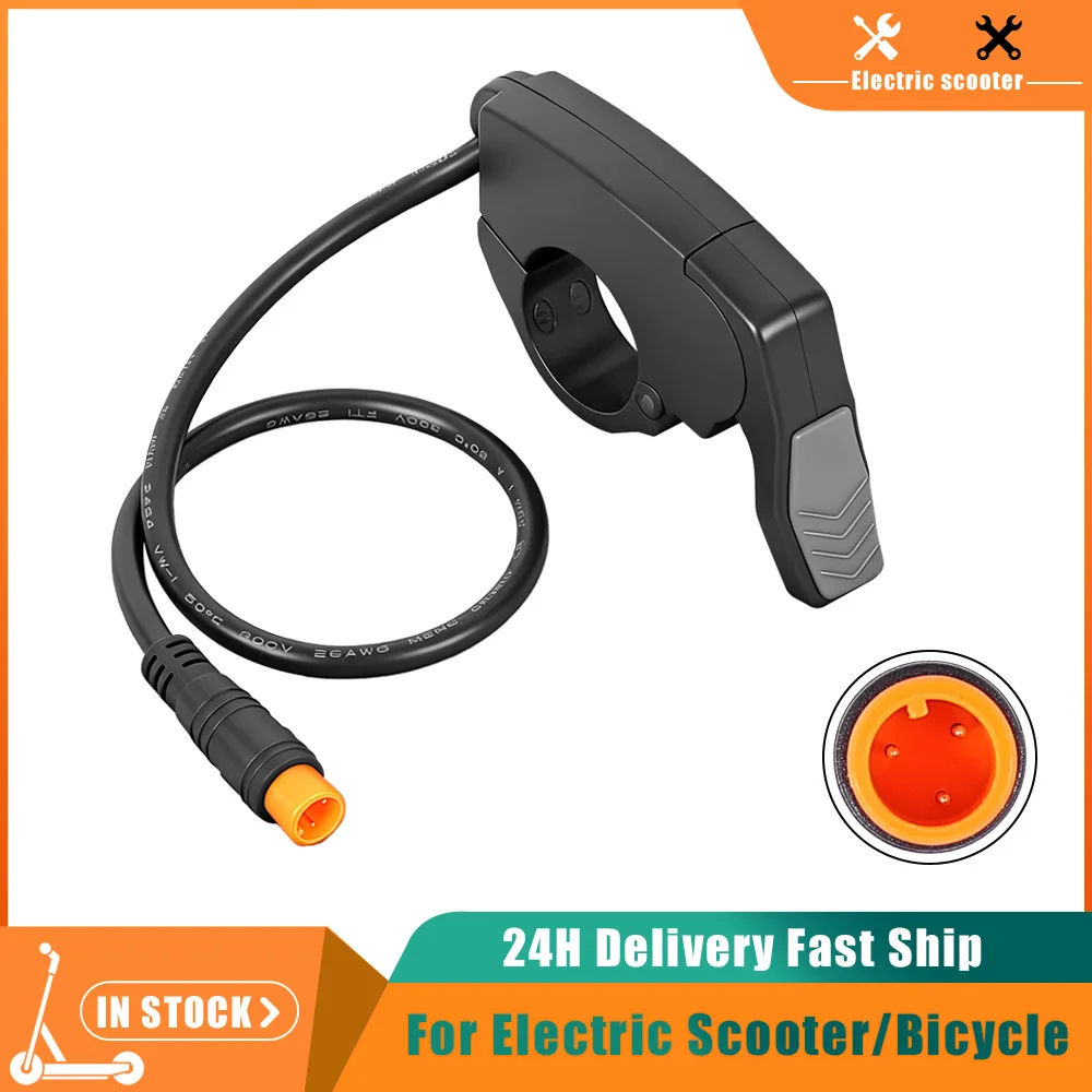 3Pin Finger Throttle TT009 Universal 36V 48V 60V 72V Elektrische Fahrrad Roller Beschleuniger Links Rechts 22mm Lenker Teile Image