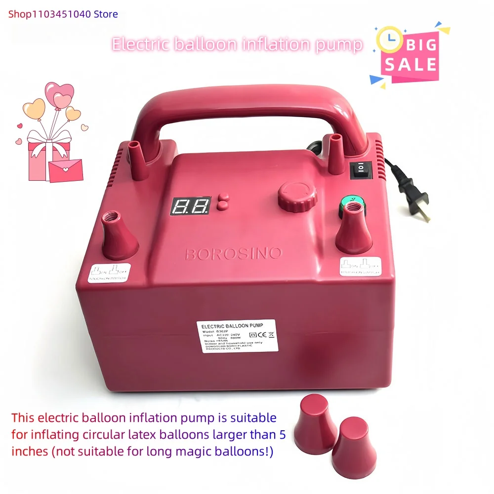 BOROSINO B362P 800 W elektrische Ballon-Inflaspumpe zum Aufblasen runder Latexballons über 5 Zoll 110 V/220 V-Inflator Image
