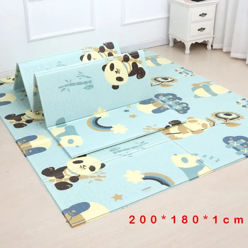200*180cm Faltbare Cartoon Baby Spielen Matte Xpe Puzzle kinder Matte Baby Klettern Pad Kinder Teppich Baby spiele Matten