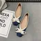 Women flats Low Heel Pumps Office Lady Leahter Shoes Fashion Bow Knot Slip on Female